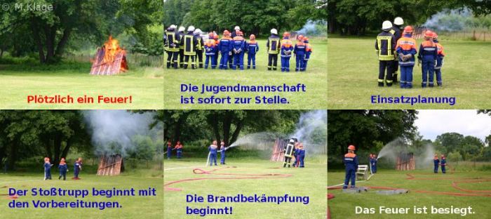 Bildreihe: Vorführung der Jugendfeuerwehr